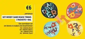Decathlon Set woody sand beach tennis 2 rackets + bal aanbieding
