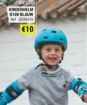 Decathlon Kinderhelm b100 blauw aanbieding
