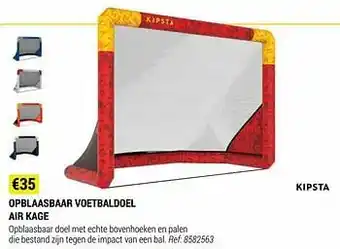 Decathlon Opblaasbaar voetbaldoel air kage aanbieding