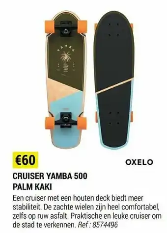Decathlon Cruiser yamba 500 palm kaki aanbieding