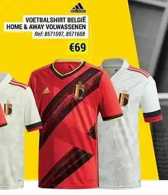 Decathlon Voetbalshirt belgië home + away volwassenen aanbieding