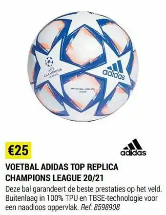 Decathlon Voetbal adidas top replica champions league 20-21 aanbieding