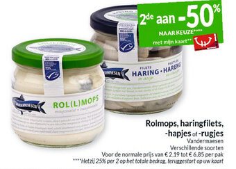 Intermarché Rolmops, Haringfilets, -Hapjes of Rugjes aanbieding