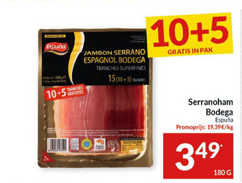 Intermarché Serranoham Bodega Espuña aanbieding