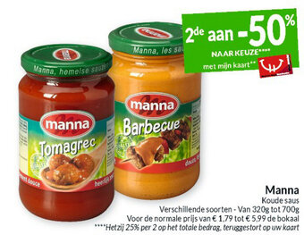 Intermarché Manna Koude Saus aanbieding