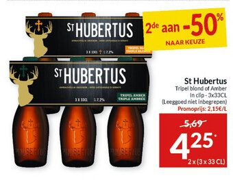 Intermarché St Hubertus Tripel Blond of Amber aanbieding