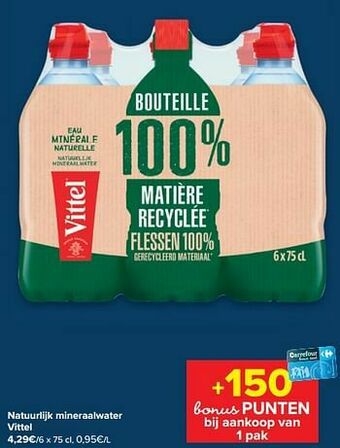 Carrefour Market Natuurlijk mineraalwater vittel aanbieding