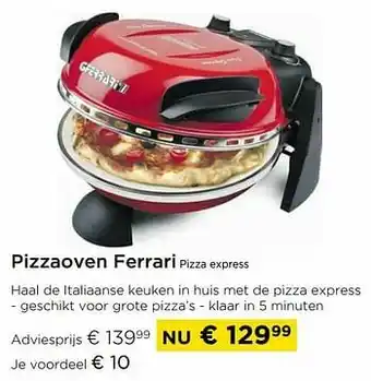 Pizzaoven ferrari pizza express