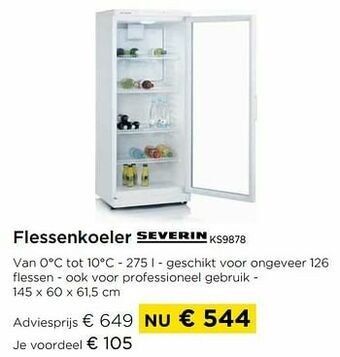 Molecule Flessenkoeler severin ks9878 aanbieding