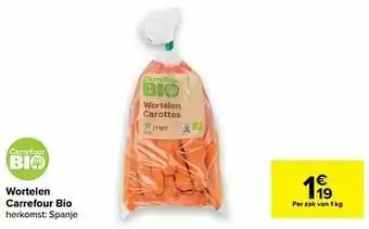 Carrefour Market Wortelen carrefour bio aanbieding