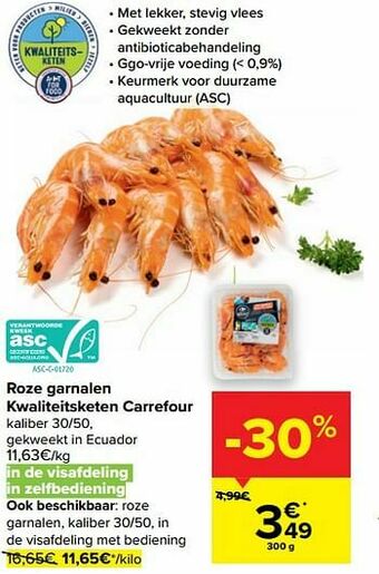 Carrefour Market Roze garnalen kwaliteitsketen carrefour aanbieding