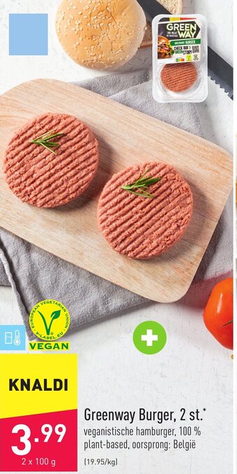 ALDI Greenway Burger, 2 st. aanbieding