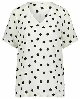 HEMA HEMA Dames Top Stippen Wit (wit) aanbieding