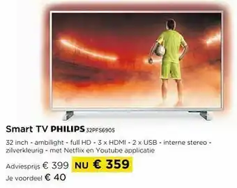 Molecule Smart tv philips 32pfs6905 aanbieding