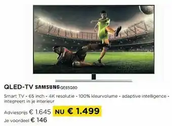 Molecule Qled-tv samsung qe65q80 aanbieding