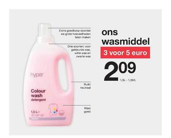 Zeeman Ons Wasmiddel aanbieding