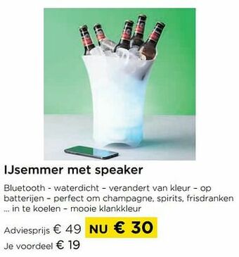 Molecule Ijsemmer met speaker aanbieding