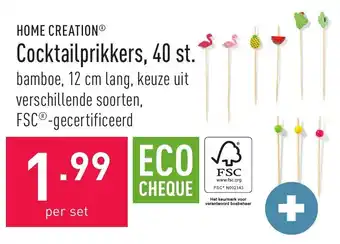 ALDI Home Creation Cocktailprikkers, 40 st. aanbieding