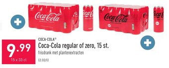 ALDI Coca-Cola regular of zero, 15 st. aanbieding