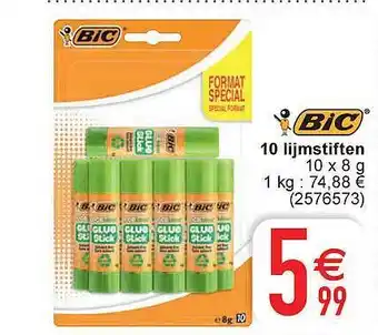 Cora Bic 10 Lijmstiften aanbieding