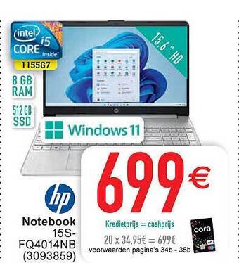 Cora Hp Notebook aanbieding