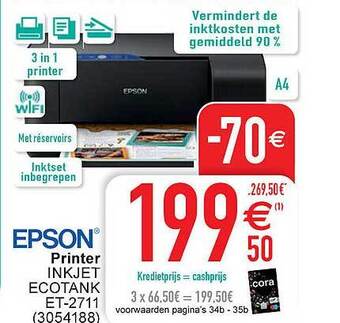 Cora Epson Printer Ecotank aanbieding