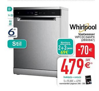 Cora Whirlpool Vaatwasser aanbieding