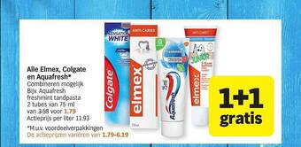 Albert Heijn Alle Elmex, Colgate En Aquafresh aanbieding