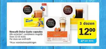 Albert Heijn Nescafé Dolce Gusto Capsules aanbieding