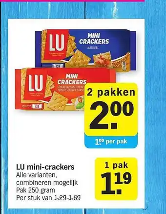 Albert Heijn Lu Mini-crackers aanbieding