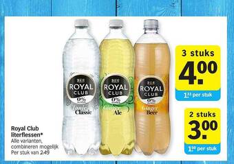 Albert Heijn Royal Club Literflessen aanbieding