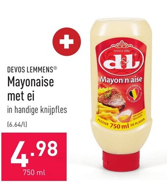 ALDI Devos Lemmens Mayonaise met ei aanbieding