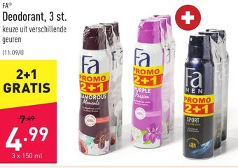 ALDI FA Deodorant, 3 st. aanbieding