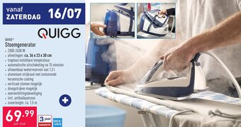 ALDI Quigg Stoomgenerator aanbieding