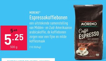 ALDI Moreno Espressokoffiebonen aanbieding
