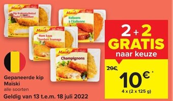 Carrefour Gepaneerde kip Maiski aanbieding