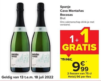 Carrefour Spanje Cava Montañas Rocosas aanbieding
