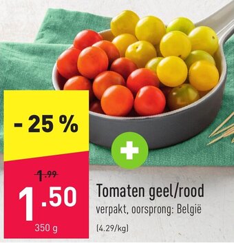 ALDI Tomaten geel/rood 350g aanbieding