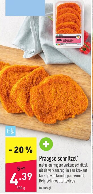 ALDI Praagse schnitzel 500g aanbieding