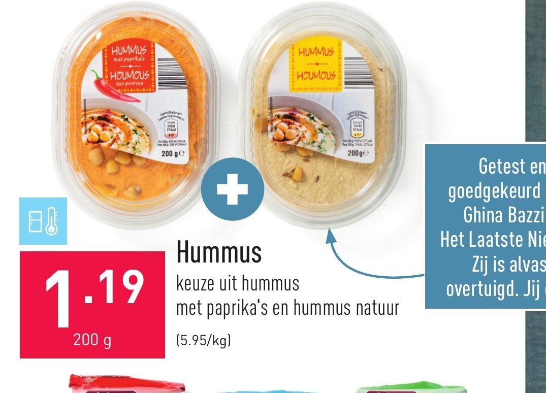 Hummus 200g promotie bij ALDI