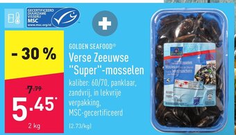 ALDI Golden seafood verse zeeuwse "super" -mosselen aanbieding