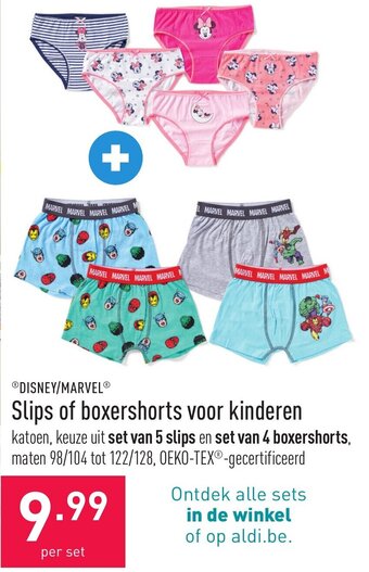 Disney/marvel slips of boxershorts voor kinderen