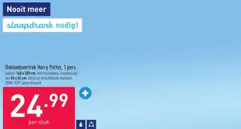 ALDI Dekbedovertrek harry potter, 1 pers aanbieding