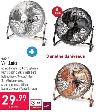 ALDI Quigg ventilator aanbieding