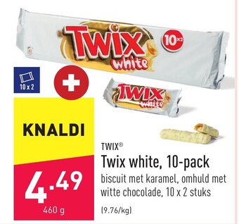 ALDI Twix white 10-pack 460g aanbieding