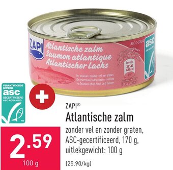 ALDI Zapi atlantische zalm 100g aanbieding