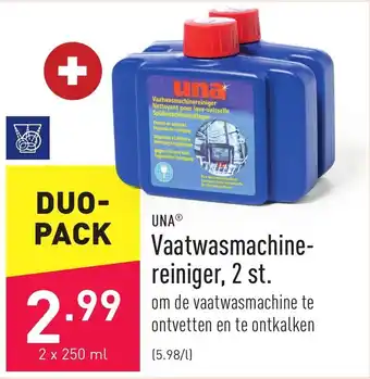 ALDI Una vaatwasmachine- reiniger, 2 st. 2 x 250ml aanbieding