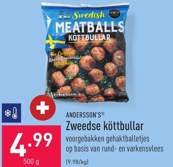 ALDI Andersson's zweedse kottbullar 500g aanbieding