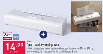 ALDI Quigg opzet-papierversnipperaar aanbieding
