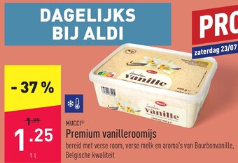 ALDI Mucci premium vanilleroomijs aanbieding